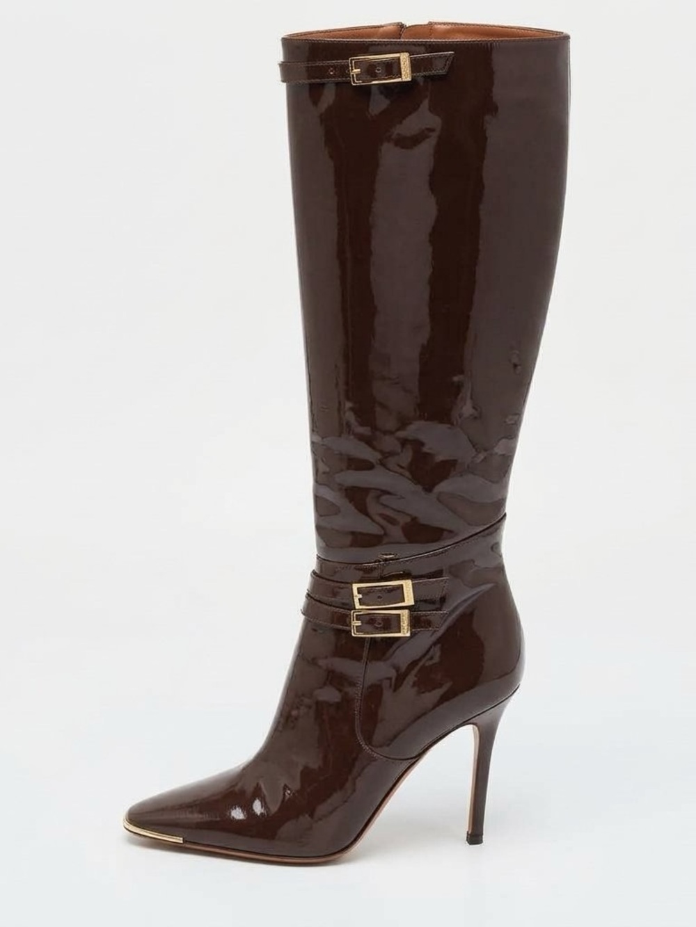 Jimmy Choo Womenโs Sheila Patent Leather Knee-Length Boots